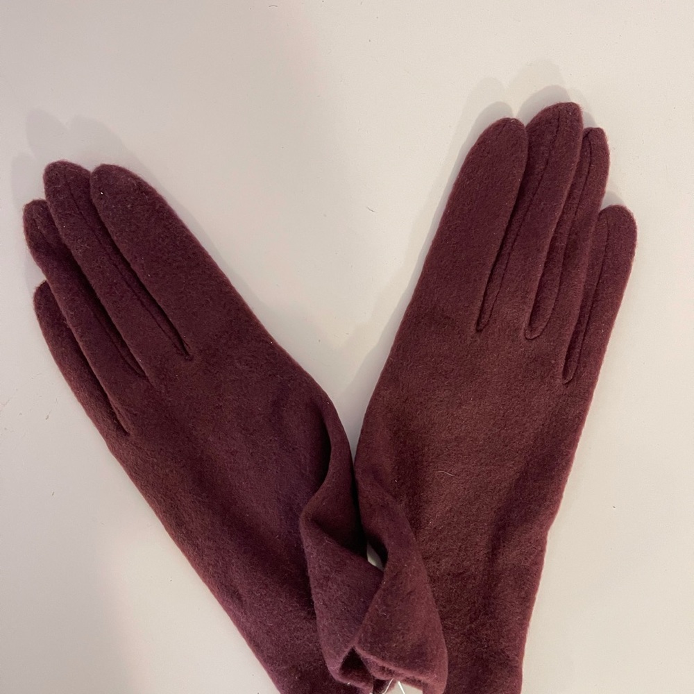Burgundy and new gloves